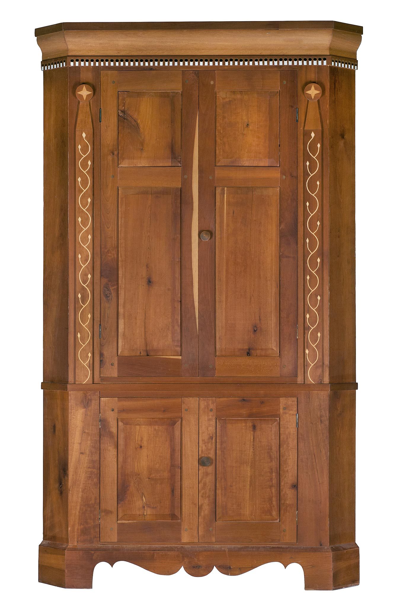 Reproduction of a corner cabinet built by Thomas Lincoln, Indiana State Museum