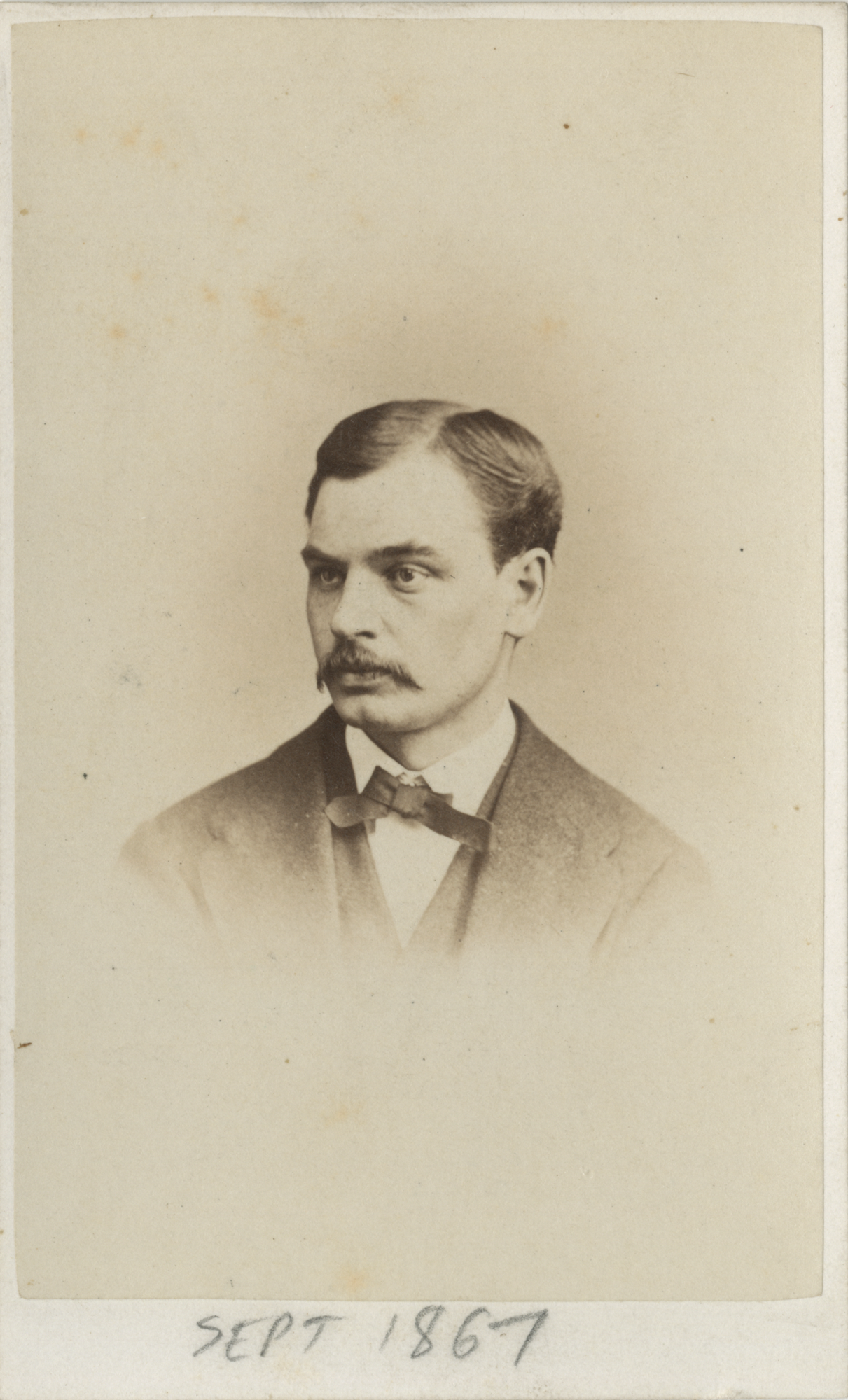 Carte de visite of Robert Todd Lincoln from 1867.