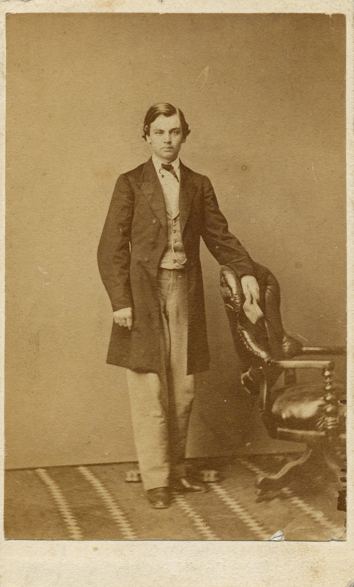 Carte de visite of Robert Todd Lincoln on August 24, 1861.
